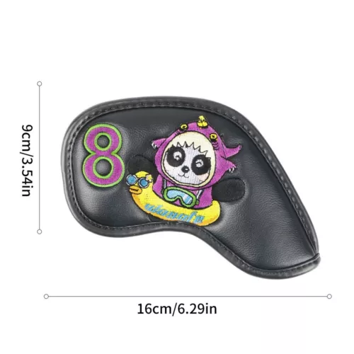 9pcs Cartoon Animal Design One Sided Number Golf Iron Covers Iron Club Headcover - Picture 6 of 8