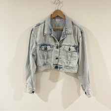 Jack Mulqueen Vintage Cropped Denim Jacket Woman Size L