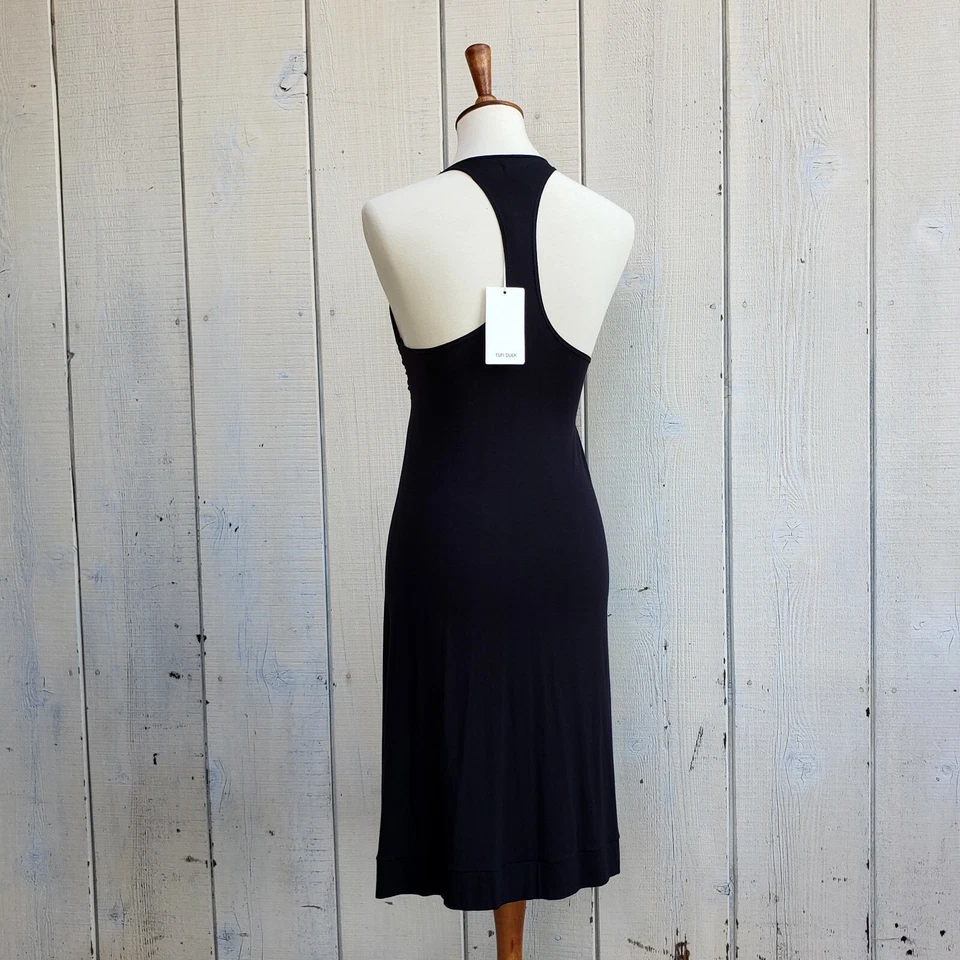 Nuevo con etiquetas Precio de venta sugerido por el fabricante $338 Vestido Tufi Duek Jersey Negro Seda Talla Pequeña S Foto 3 de 4
