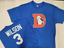30822 Mens DENVER BRONCOS Russell Wilson Elway Manning SHIRT ROYAL ORANGE New