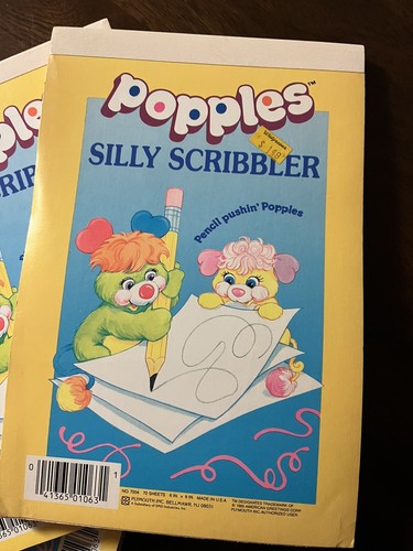 Vintage Popples Scribble Pads Lot Of 4 Multi-Colored Paper Pads - Picture 3 of 5