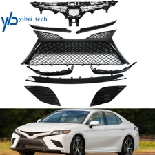 For Toyota Camry SE 2018-2020 Front Grille Assembly Lower Molding Fog Cover 9Pcs