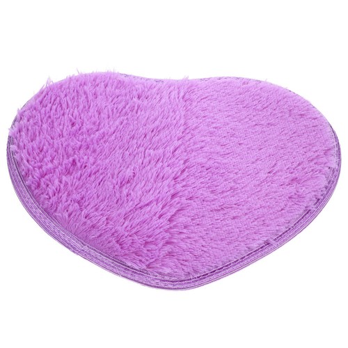 Heart-shaped Carpet Area Rug Green Decoration Floor Mat for Home