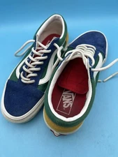 Vans Off The Wall Lace Up Shoes Men Size 6 Skateboard Red Blue Green Multi