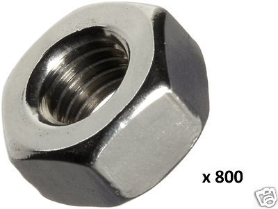 800 McMaster-Carr Hex Machine Screw Nut Zinc Plated 8-32 x 11/32'' x 1/8'', Case
