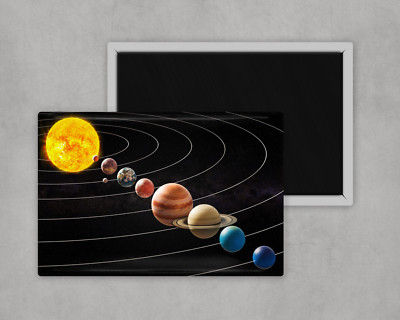 Das Sonnensystem - Planeten - Große Neuheit Kühlschrankmagnet - 8 cm x 5 cm Geschenk