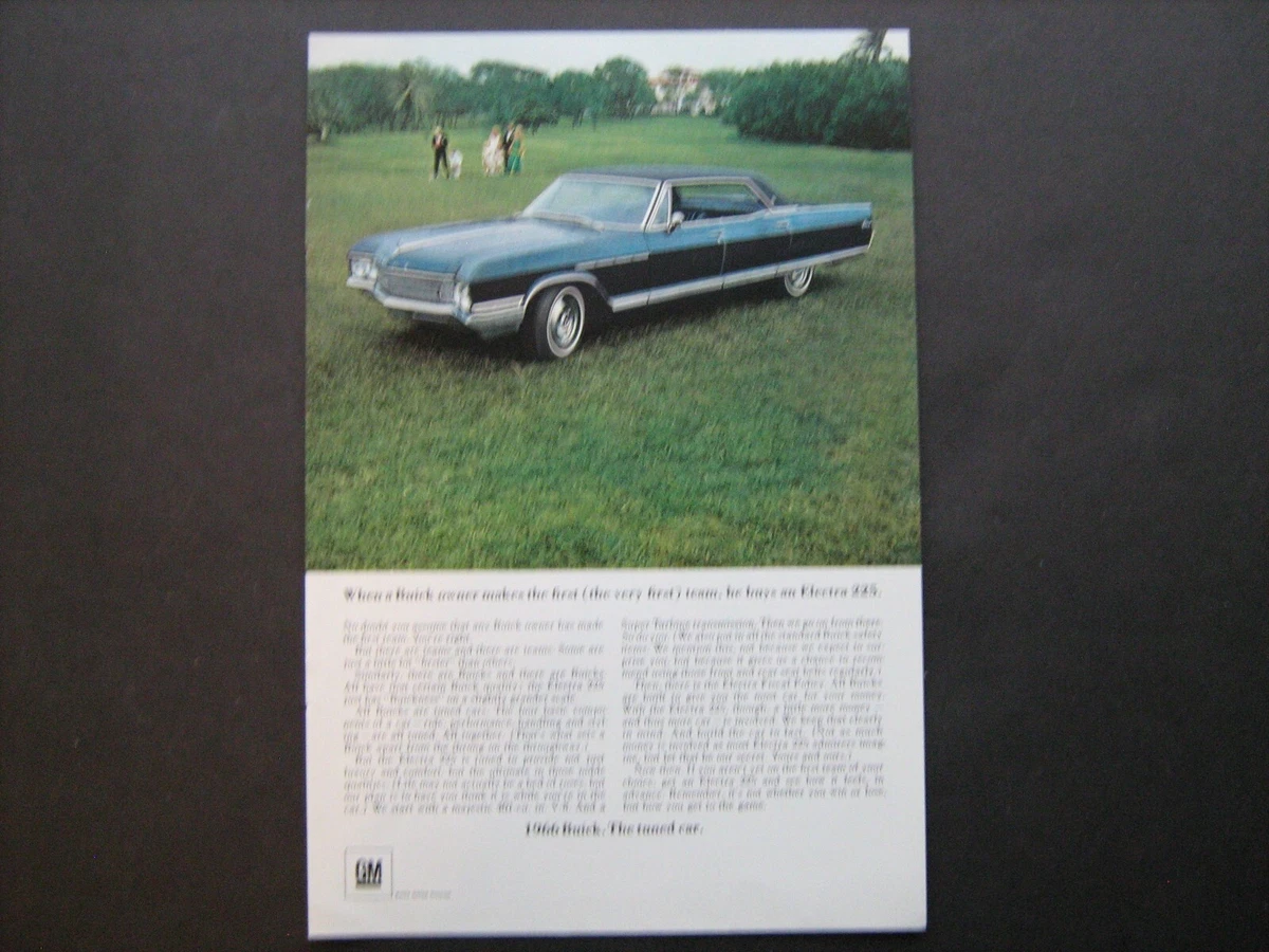 nice 1966 Buick Electra 225 vintage full color 66 ad