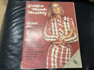  Golden Hands Monthly Februar 1973 Stickerei Schnittmuster Arche Noah   