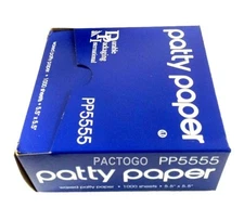 5.5" x 5.5" Hamburger Patty Cheese No-Stick Deli Waxed Paper Sheets 1000 Pack