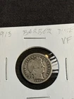 1913 Barber Dime VG Very Good Silver 10c Coin