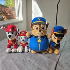 PAW Patrol Plush Toy Lot of 4 Marshall Chase Stuffed Animal Figure Plushies