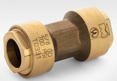 STREAMLINE ACP10144 Coupling 1/2'' Brass 700 PSI 250F Push Connection