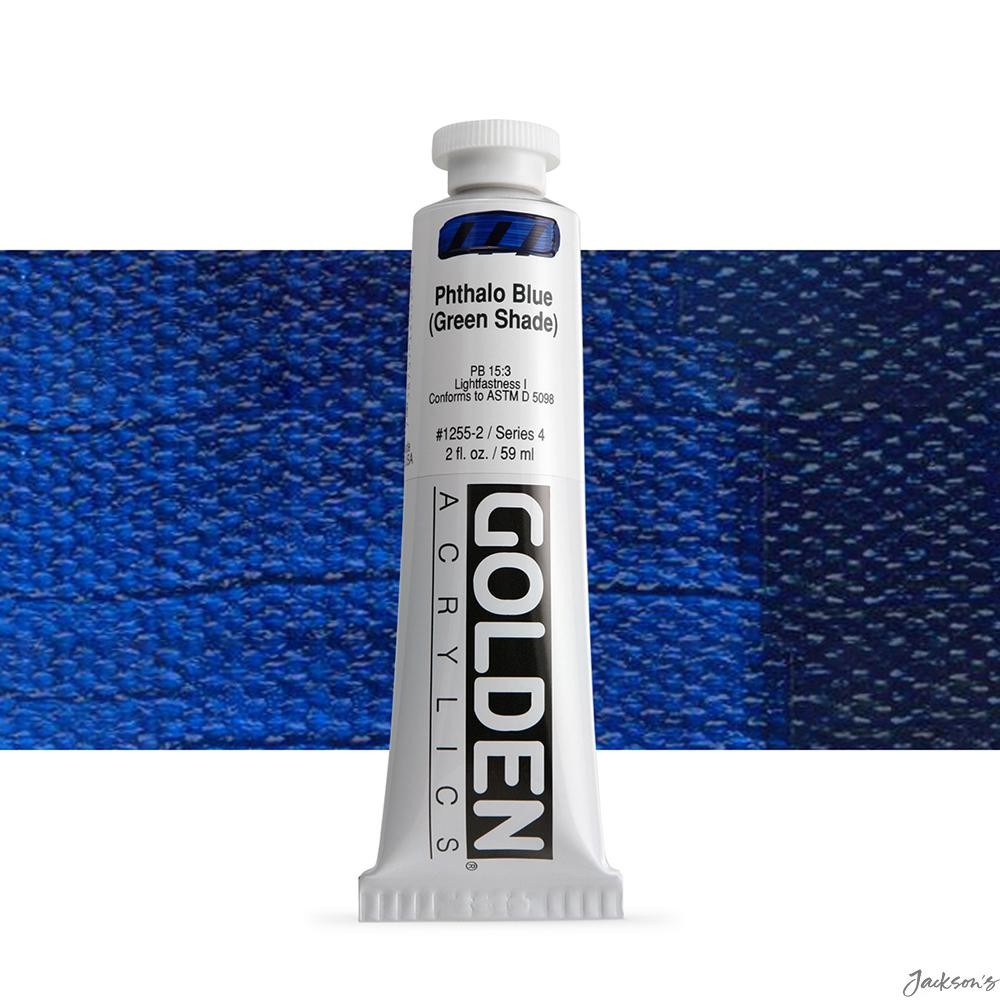 Golden Heavy Body Acrylic Paint Tube 59ml Phthalo Blue Green Shade Artist Colour