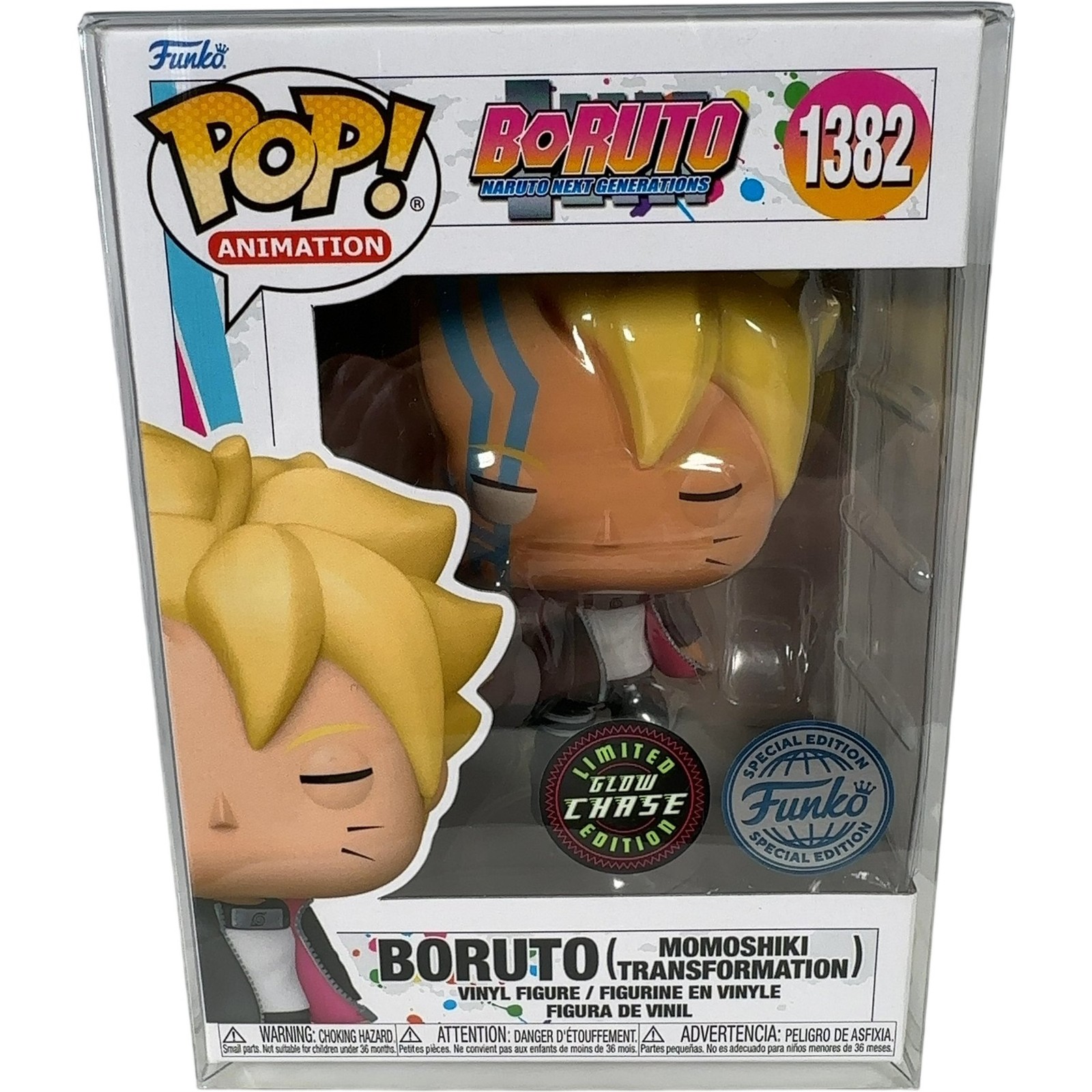 Funko Pop Boruto Momoshiki Transformation #1382 CHASE Glow In The Dark Figure