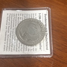 1982 Germany 5 Mark 150th Anniversary - Johann Wolfgang von Goethe Uncirculated