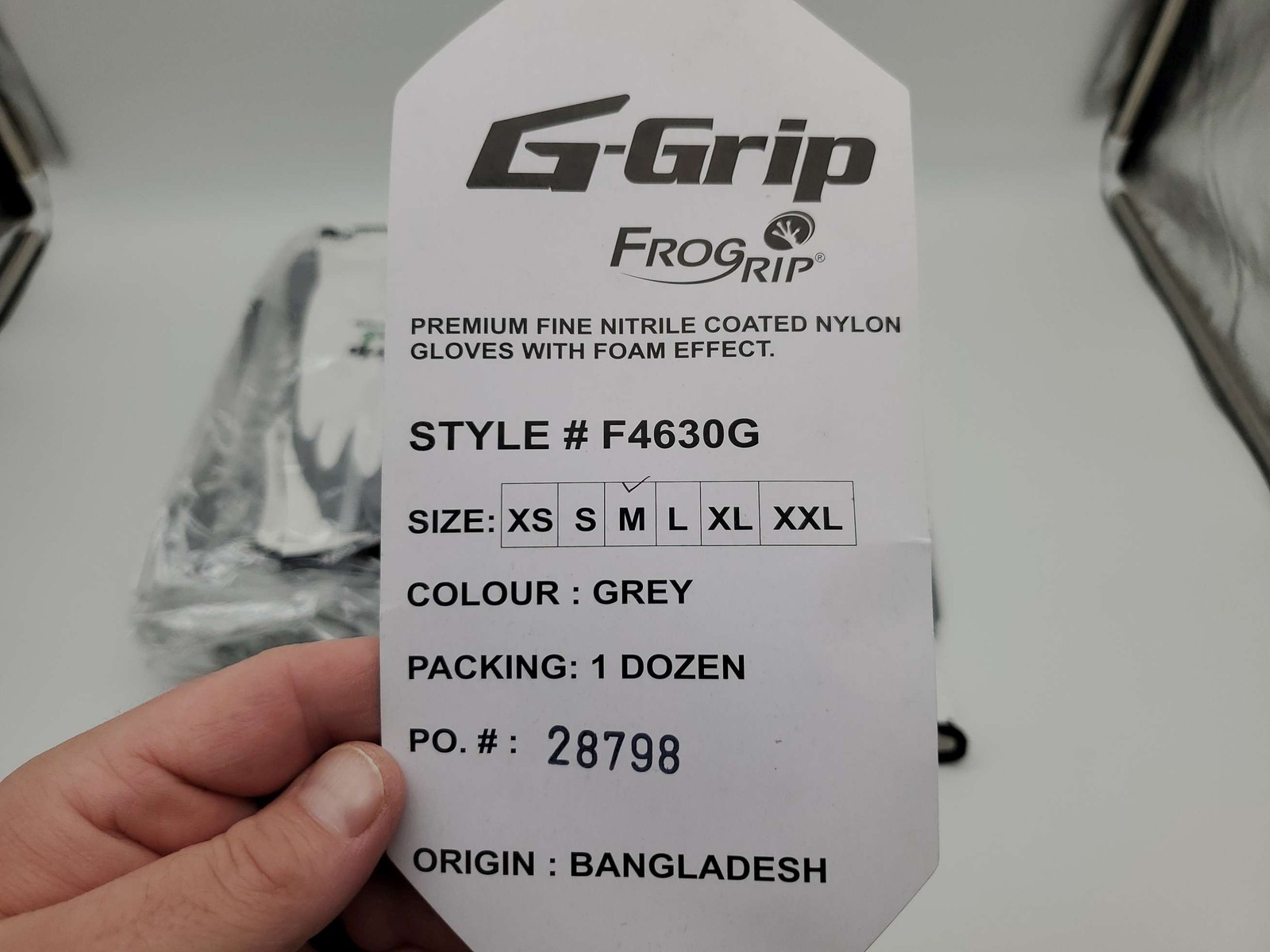 G-Grip Palm Nitrile Coated Work Gloves Size Medium 15 Gauge Seamless 12 Pairs