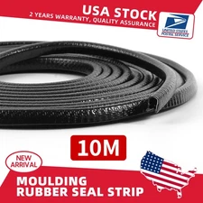 10M U Shape Rubber Seal Strip Car Door Edge Guard Protector Molding Trim Black