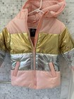 Arctic Impact Girls Size 7 8 US Pink Gold Ski Jacket winter coat Heavy Snow EUC — photo 4
