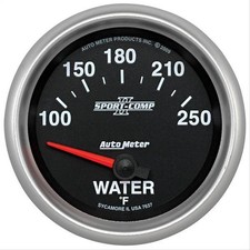 Autometer Sport-comp Ii Electrical Water Temperature Gauge 2 58 Dia 7637