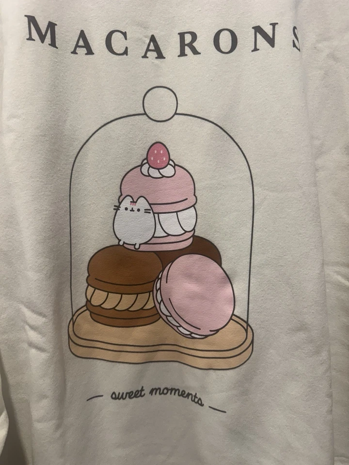 Suéter Jersey Pusheen Cuello Redondo Pullover Talla 3XL Macarons Edición Limitada Foto 2 de 4