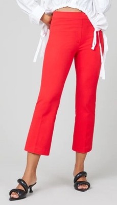 Auth SPANX On-The-Go Cropped Stretch Cotton Kick Flare Pants 20367Q Red-Sz Small