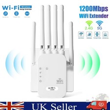 1200Mbps WiFi Signal Extender Range Repeater Booster Internet Amplifier UK Plug