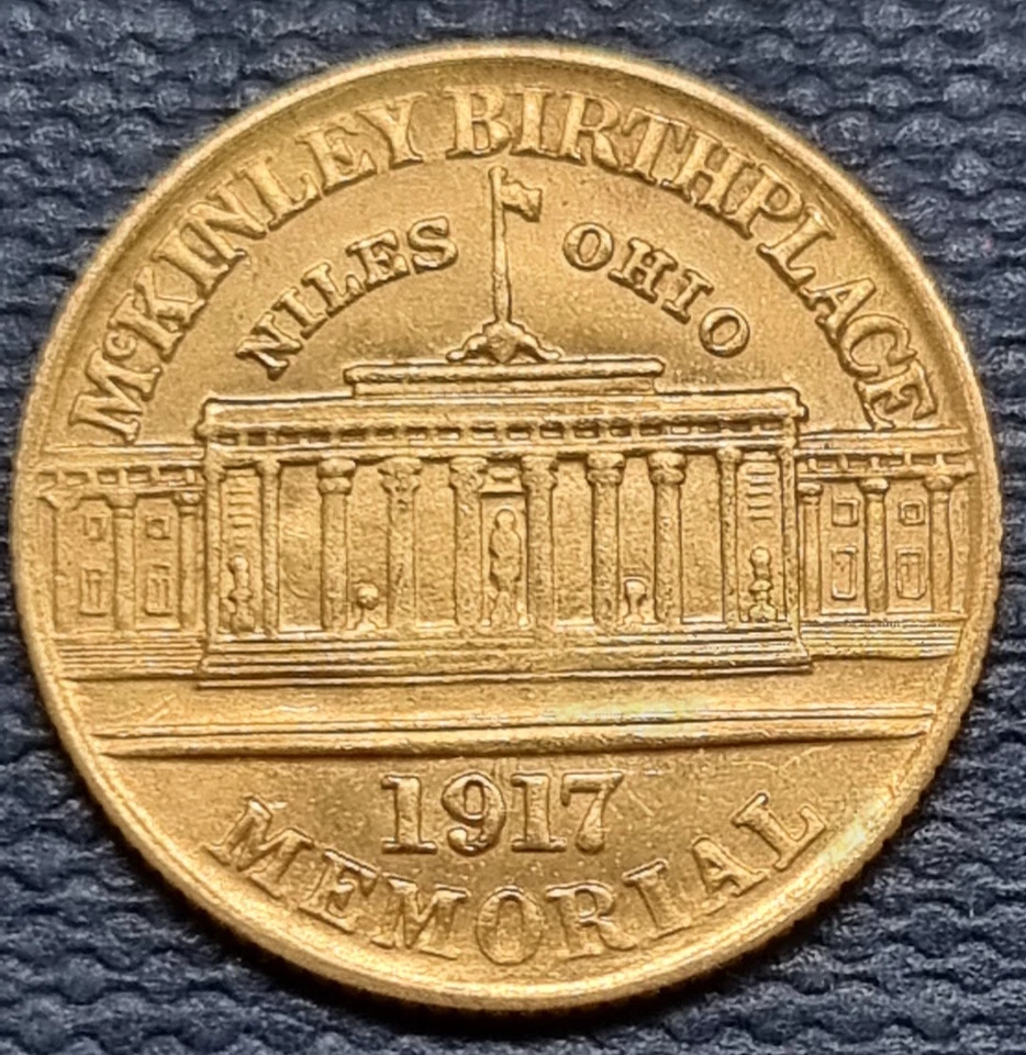 1917 McKinley Commemorative Gold One Dollar $1 UNC Uncirculated #96204 - Image 2 of 2