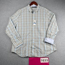 Nautica Cool Breeze Blue Plaid Shirt Pocket Button Up Long Sleeve Mens NEw NWT