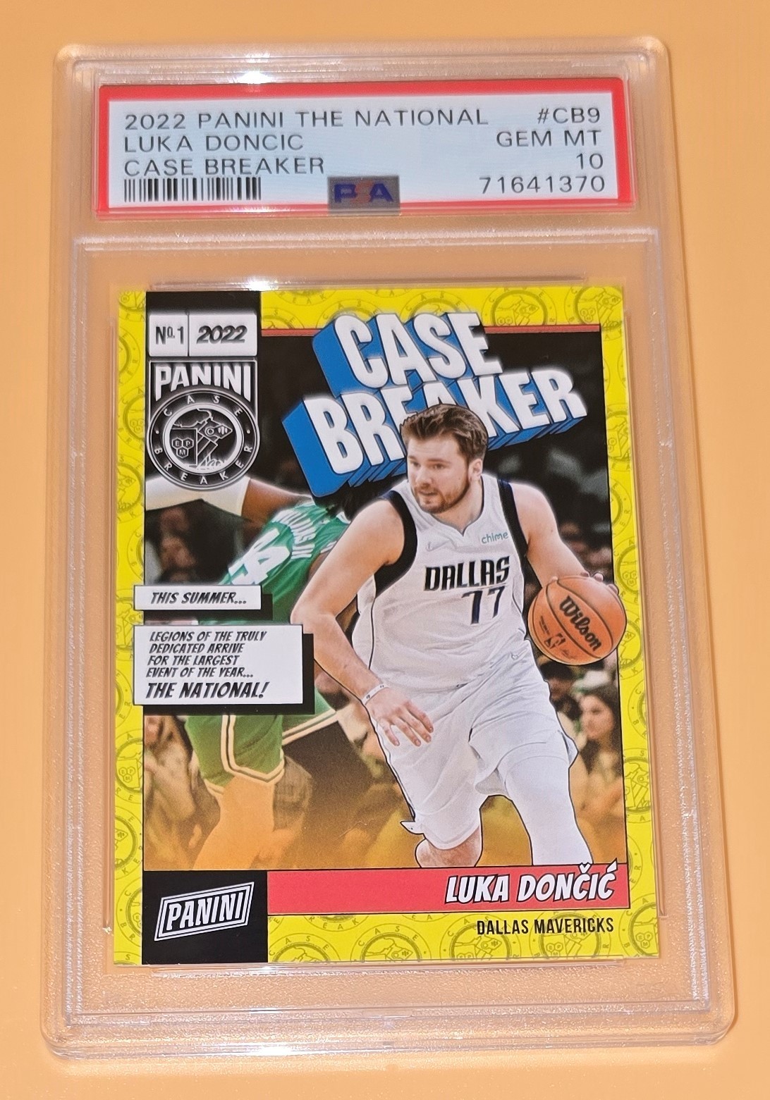 Luka Doncic PSA 10 #'d Low Pop 2022 Panini The National Case Breaker #CB9 Graded view 3