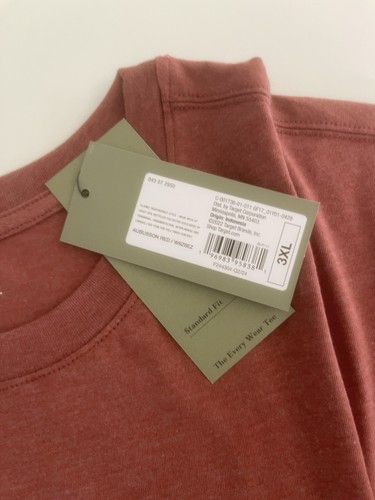 Goodfellow T Shirt Girocollo Aubusson Rosso 3XL Manica Corta Leggera - Foto 3 di 4