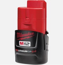 Genuine Milwaukee M12 Red Lithium 12V 2Ah Battery Pack 48-11-2420 NEW