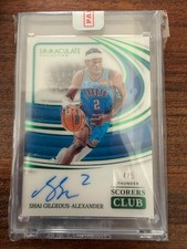 2023-24 Shai Gilgeous-Alexander Immaculate Collection 4/5 Gren Auto (on card)