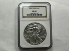 2001 American Silver Eagle NGC MS69