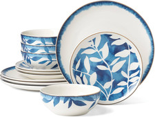 Aura 12-Piece Elegant Dinnerware Set for Stylish Dining Experiences