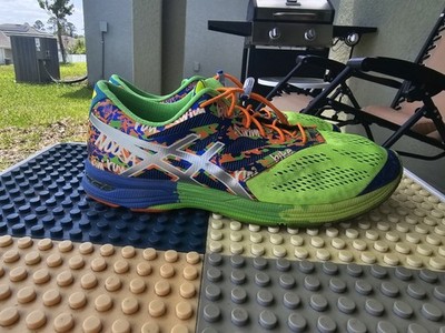 Size 10.5 - Asics Gel-Noosa - Lime Green Orange Blue T530N