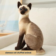 Siamese Cat Stuffed Animal Plush Toy 20cm 25cm Lifelike Soft Cat Doll Gift