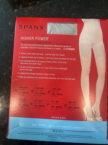 2 Pares NUEVOS CON ETIQUETAS SPANX Mujer Calzoncillos Higher Power Cintura Alta Panty Control Abdomen Talla E - Imagen 5 de 6