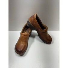 B.O.C. Born Concept Women  s Leather Clop Peggy Mules Brown Sz 10M Casual