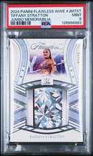 2024 PANINI FLAWLESS WWE TAG MEM #JMTST TIFFANY STRATTON 2/15 PSA 9
