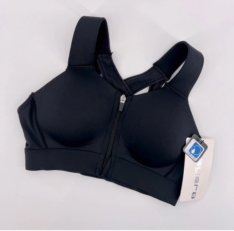 Sutiã esportivo Layer8 fecho frontal com zíper tamanho P (32-34 A/B) estilo # LWB0081-1 NOVO - Imagem 2 de 4
