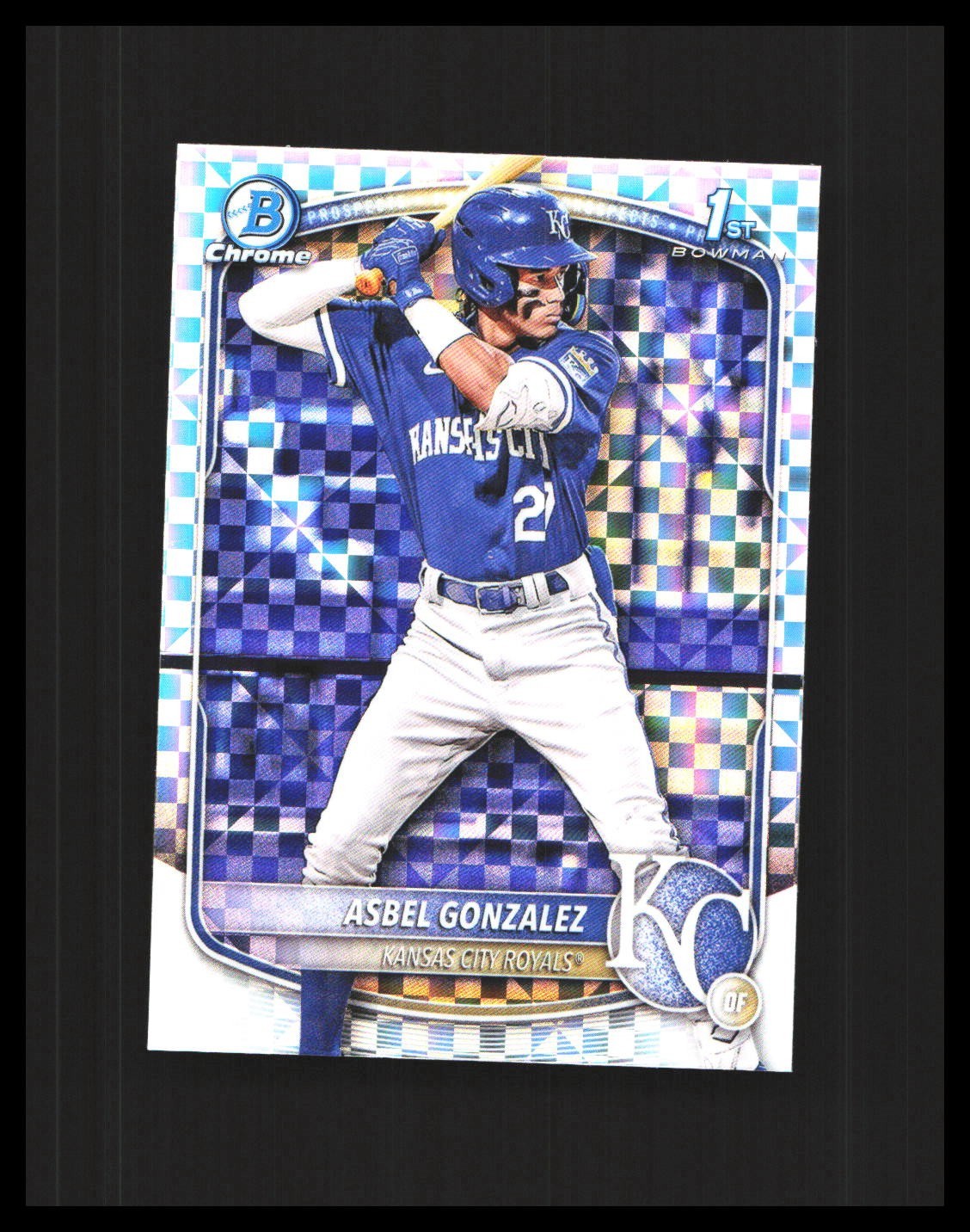 2025 Asbel Gonzalez - Bowman Chrome X-Fractor #BCP-4 Kansas City Royals