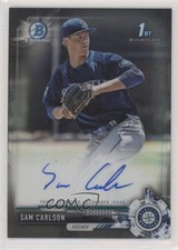 2017 Bowman Draft Chrome Pick Black Refractor 51/75 Sam Carlson #CDA-SC Auto 8k4