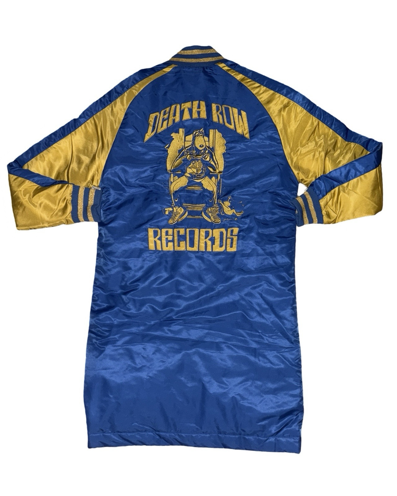 FILA Giacca Bomber Raglan Uomo PICCOLO Lungo Raglan Nuovo $250 Death Row Records Blu Guerrieri