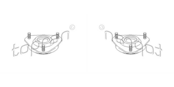 2X Topran FederbeinstüTzlager Domlager Vorne Links Rechts FüR Ford Fiesta V-image