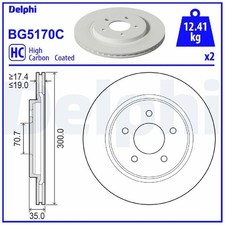 2x Bremsscheibe hinten für Ford USA Mustang | 26209135