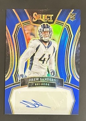 2023 Panini Select Rookie Signatures Blue Prizm Auto /99 Drew Sanders RC