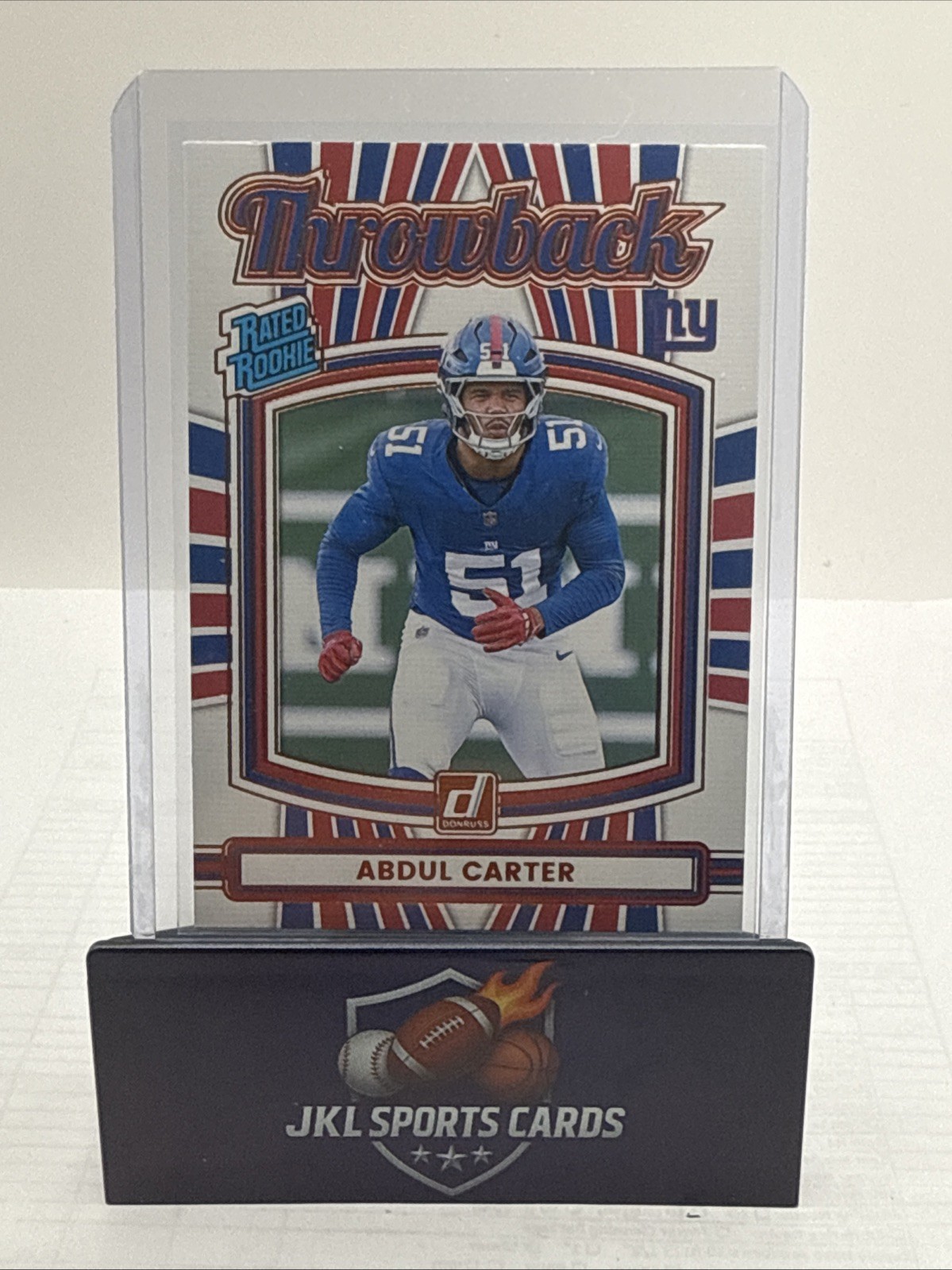2025 Donruss Football ABDUL CARTER #49 Rated Rookie Throwback - New York Giants