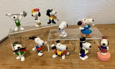 Snoopy Figuren Set 3 - 10 Stück - 1 Stempel - Peanuts - ab 1966 - Cowboy, Tänzer