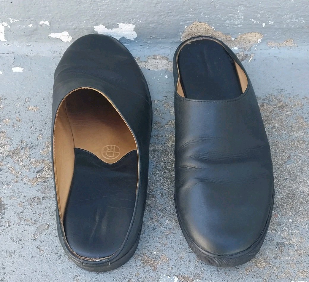 FILA Sandali The Row Slide in pelle nera taglia 37 Made in Italy ?? Pre Loved