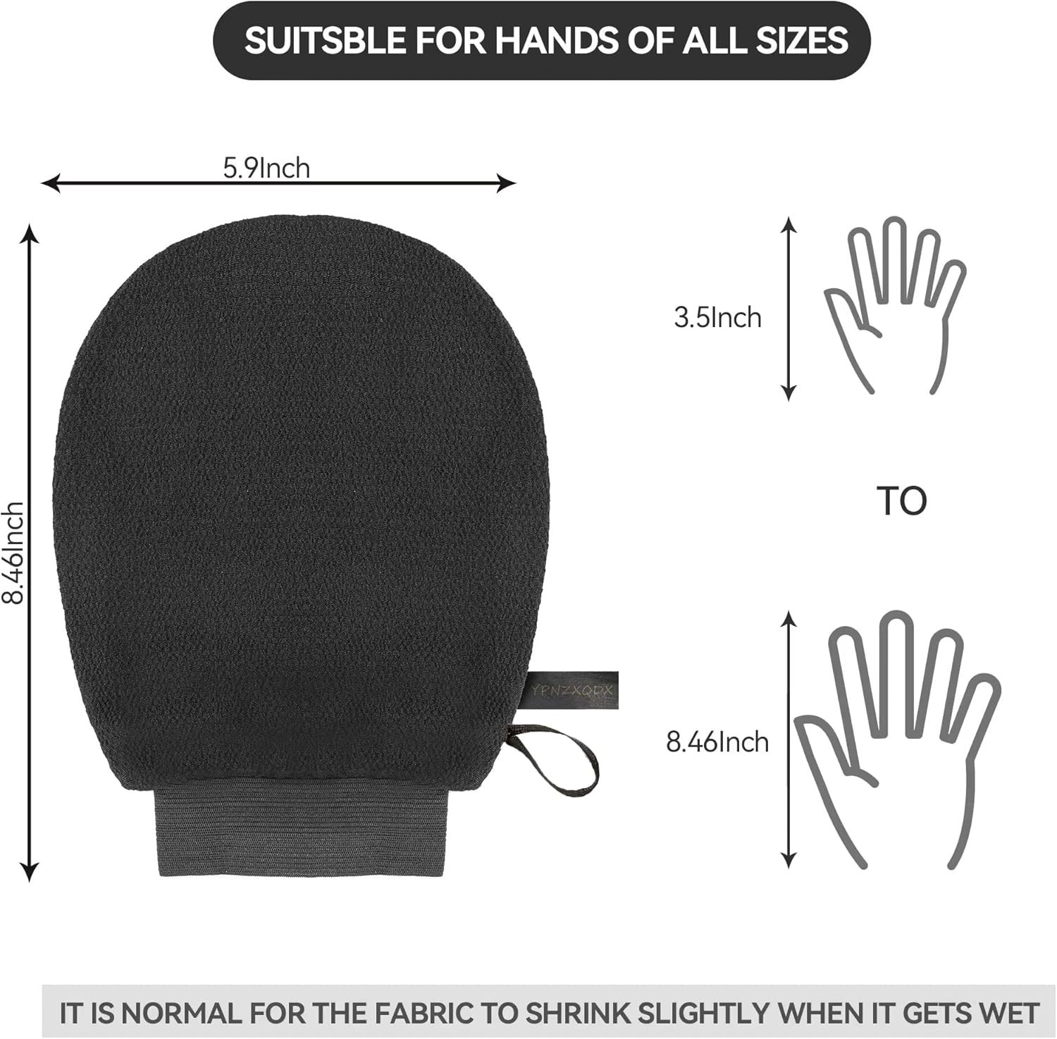 Exfoliating Mitts 2Pcs, Body Scrub Gloves for Bath or Shower, Men's Women's D...